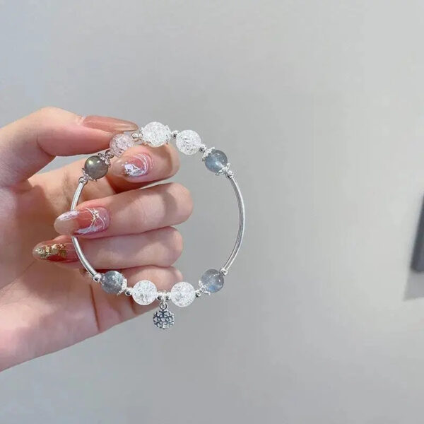 Wholesale Star Moon Moonstone Beaded Bracelet