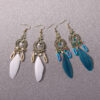 Wholesale Bohemian Tassel Ethnic Style Long Earrings