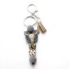 Wholesale Cartoon Bull Head Silicone Bead Keychain