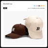 Wholesale R Logo Letter Embroidery Cotton Peaked Cap