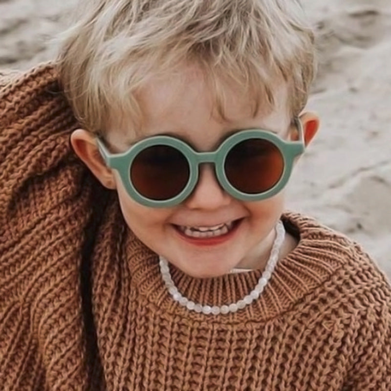 Wholesale Chilen's Colored Small Round Frame PC Sunglasses