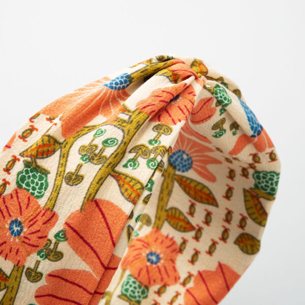 Wholesale Wide Border Printed Fabric Twist Headband