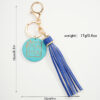 Wholesale Mother's Day Tassel Leather Keyrings