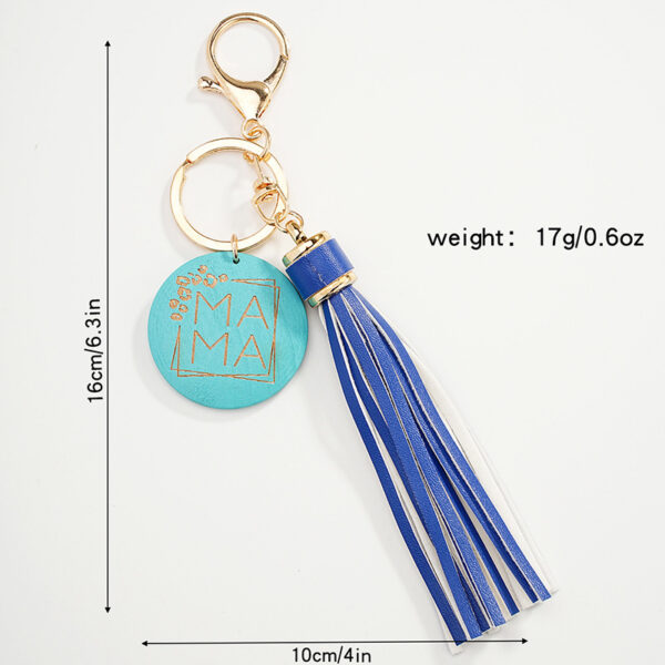 Wholesale Mother's Day Tassel Leather Keyrings