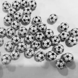Wholesale 20MM Resin Football Diamond Inlaid Tree Ball Beads Loose Beads