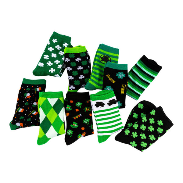 Wholesale England Clover Series Knitted Jacquard Cotton Socks