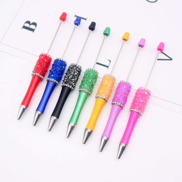 Wholesale Beadable Pen Irregular Gravel Rhinestones DIY Pens