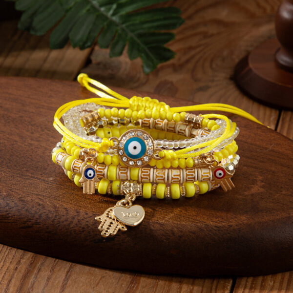 Wholesale Eye Rice Bead Temperament Multilayer Bracelet