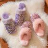 O1CN01CF7ESK1MTH7wbN8pD_3108351435-0-cib Wholesale Sequin Plush Baotou Slippers