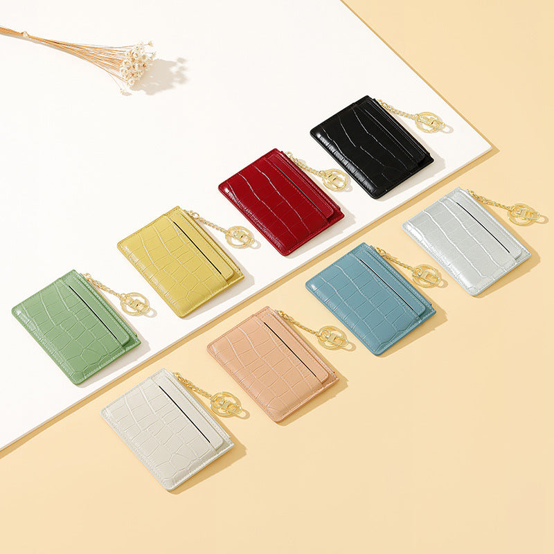Wholesale PU Coin Purse Card Holder Keychain