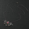 O1CN01CHHxVt24ALx11RgDY_2684747350-0-cib Wholesale Halloween Gothic Colorful Crystal Demon Bat Alloy Pendant Necklace