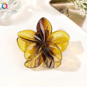 8cm plumeria-gradient coffee yellow / Qiyue factory direct sales