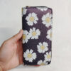 Wholesale Sunflower Long PU Zipper Printed Wallet