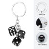 Wholesale Resin Dice Shape Keychain