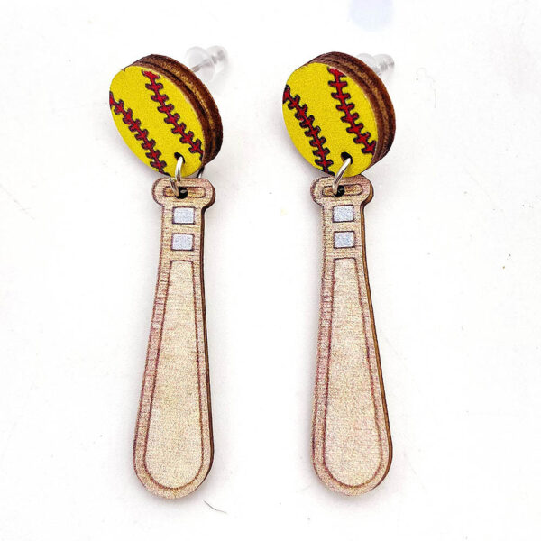 O1CN01CIkggk26rWTpmcdN4_2209785017715-0-cib Wholesale Baseball Softball Wooden Earrings