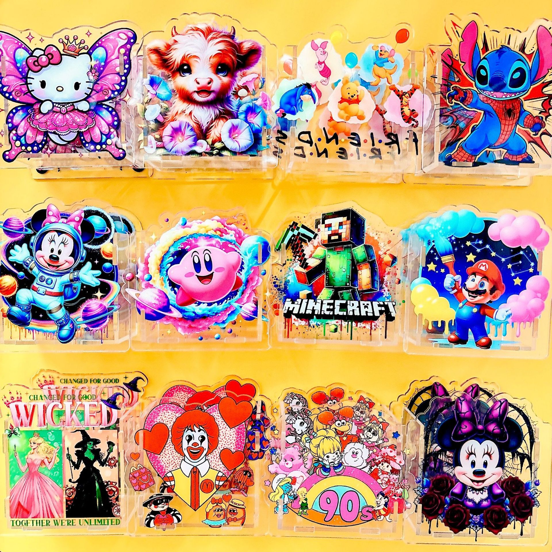 Wholesale Cartoon Acrylic DIY Pen Holder, Valentine's Day Special Edition, OLY Exclusive