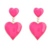 Wholesale Multi-layered Love-shaped Alloy Oil Dripping Earrings