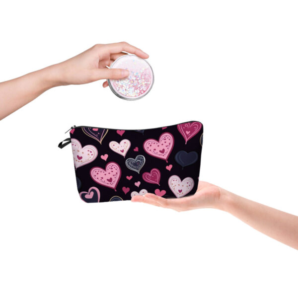 Wholesale Valentine's Day Love Printed Polyester Makeup Bag