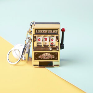 Golden lobster clasp + white Bell