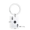 Wholesale Stainless Steel Playing Card Ace of Spades Ace of Hearts Keychain