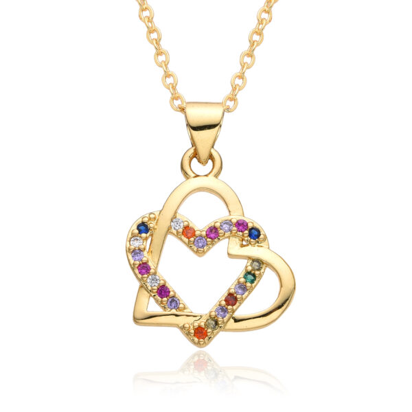 Wholesale Valentine's Day Love Microset Necklace Clavicle Chain