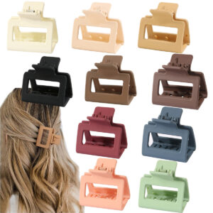 Wholesale 5CM Square Frosted Resin Hair Clips