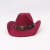 Wholesale Imitation Cashmere Cowhead Curled Edge Western Denim Top Hats