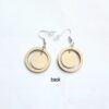 Wholesale Sports Football Round Wooden Earrings