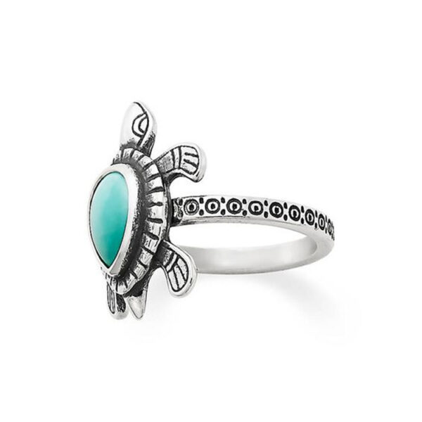 Wholesale Metal Turquoise Turtle Ring