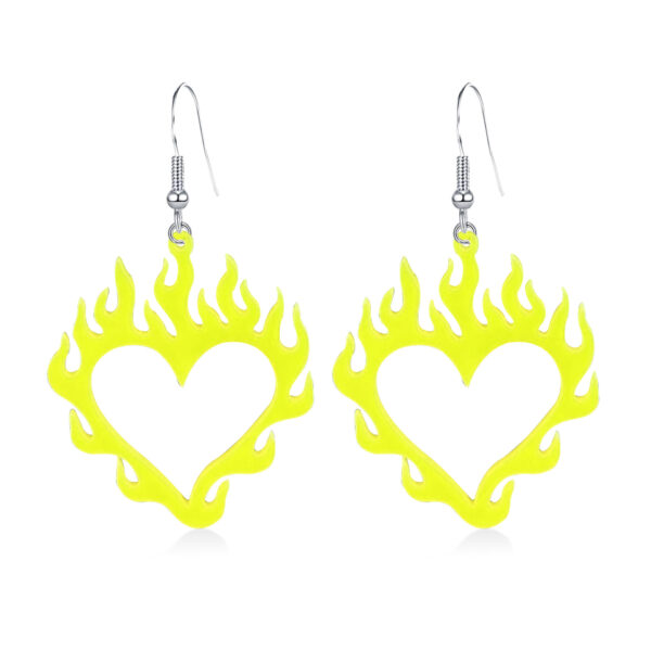 Wholesale Halloween Heart Flame Acrylic Earrings