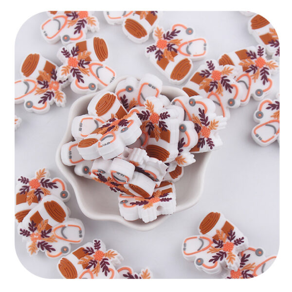 Wholesale Cartoon Teacup Flower Silicone Beads