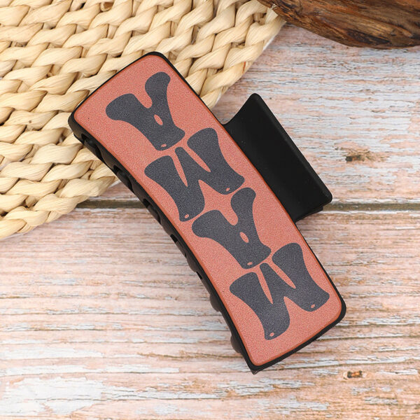 Wholesale Western Style MAMA Cactus Leather Hair Clip