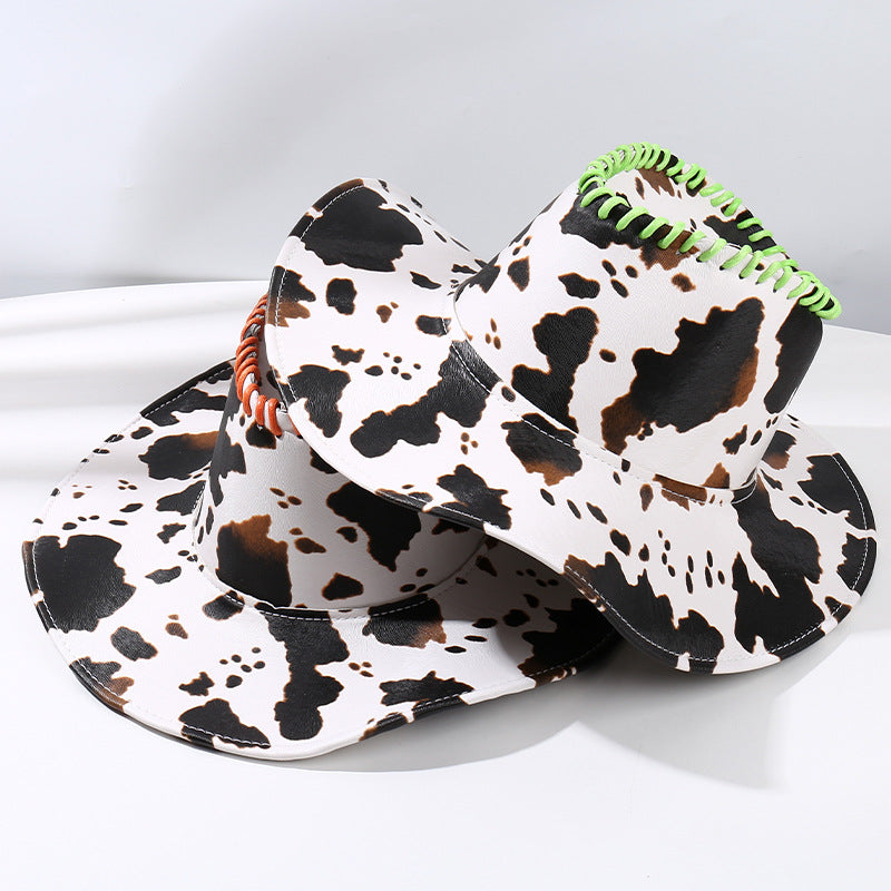 Wholesale Leather Cow Cowboy Hat
