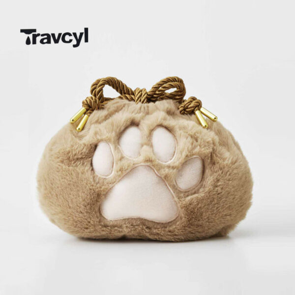 Wholesale Plush Cute Cat Claw Storage Bag