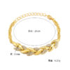 Wholesale Gold Plated Leaf Alloy Bracelet