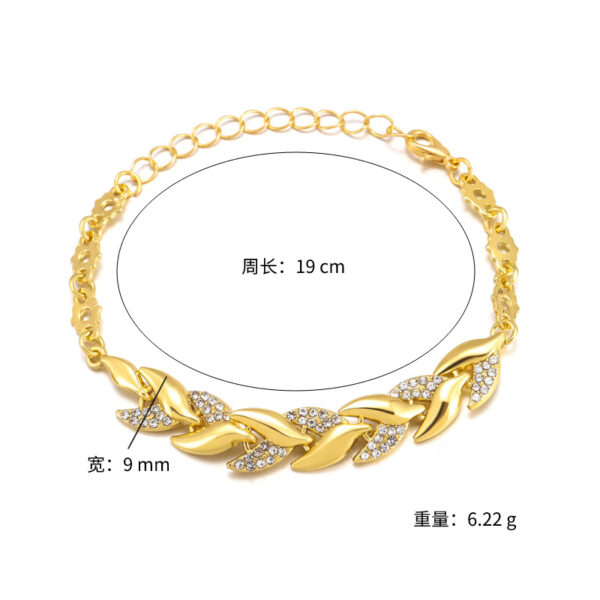 Wholesale Gold Plated Leaf Alloy Bracelet