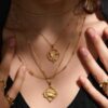 Wholesale Vintage Greek Goddess Gold Plated Copper Necklaces