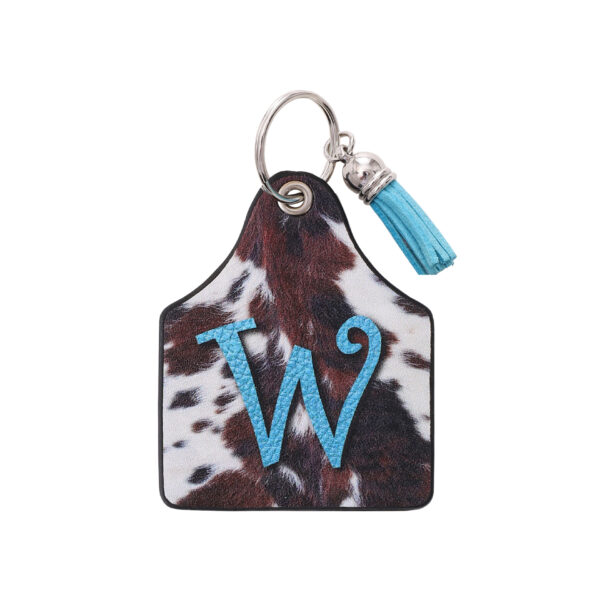 O1CN01CWuFGN1ftMRu7iBK0_3172764064-0-cib Wholesale Leather Western Cow Pattern Animal Fur Letter Printing Leather Oil Edge Keychain