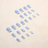 Wholesale Plastic Light Blue Square Matte False Nails