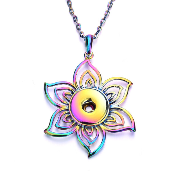 O1CN01CZOIq32AQjhmO2ULy_2114328198-0-cib Wholesale DIY Snap Necklace Alloy Purple Gold Flower Pendant