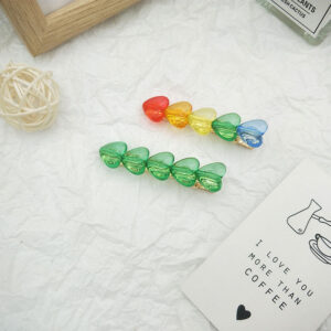 Color + green duck bill clip set