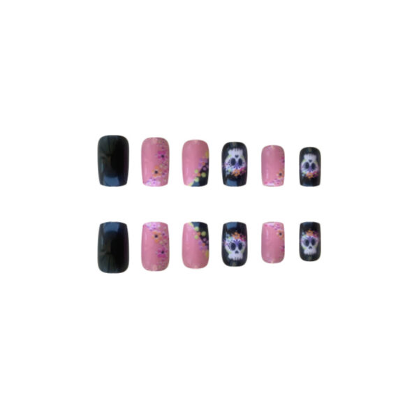 O1CN01CaToJn1HVxNEucFNl_2214697120764-0-cib Wholesale Cute Skull Short Color Flower Polka Dot Nail Stickers