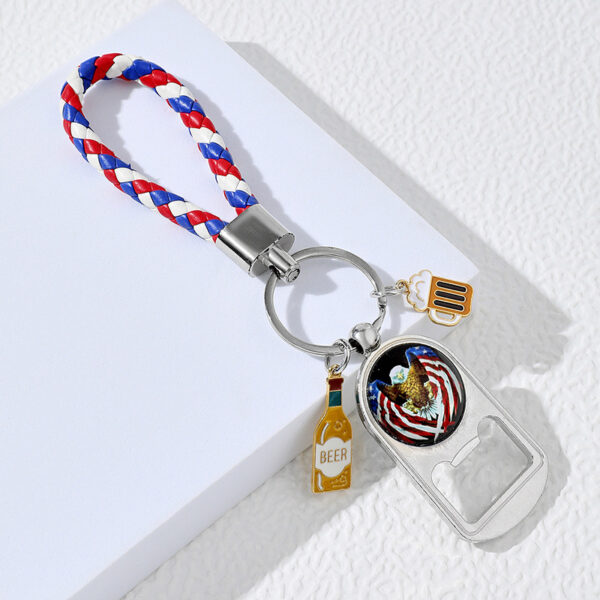Wholesale Flag Metal Bottle Opener Creative Keychain