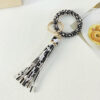 Wholesale Bracelet Phone Cord PU Leopard Tassel Anti-lost Keychains
