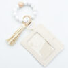 Wholesale New Color Card Holder Silicone Beaded Wrist Keychain