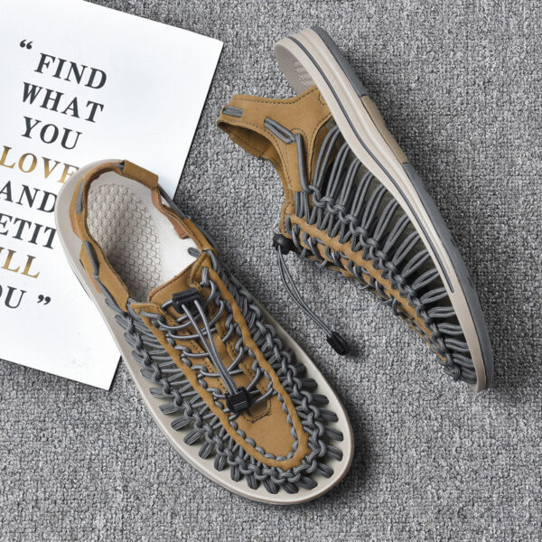 O1CN01CdrXAF1v2GKg64GrY_2874686114-0-cib Wholesale Casual Woven Couple Breathable Sandals