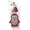 Wholesale Velvet Cute Penguin Tassels with Diamond Keychains