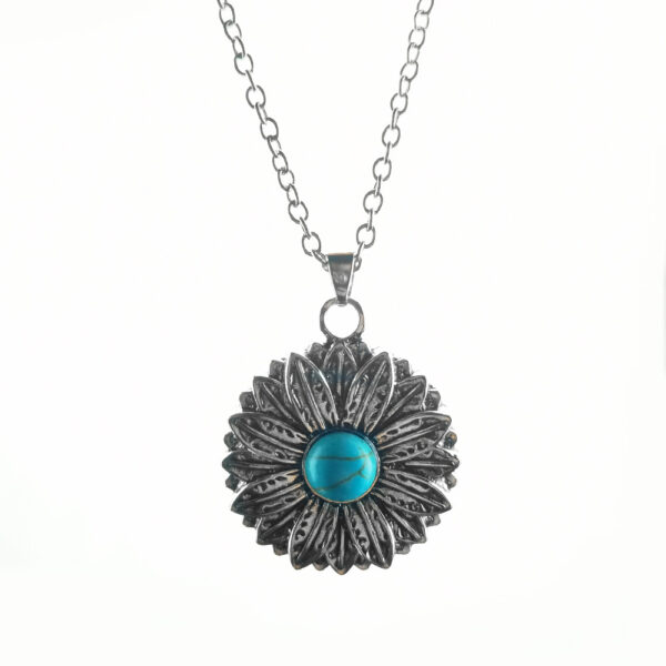 O1CN01CfHEjH1eqK8Qrc0gI_2211101453922-0-cib Wholesale Vintage Boho Blue Turquoise Sunflower Necklace