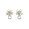 Wholesale Zircon Snowflake Pearl Earrings