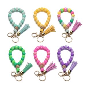 O1CN01CfrAWI2Irm5MJ8FNq__2209600339340-0-cib Wholesale Luminous Color Silicone Beaded Wrist Keychain